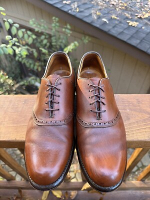 Vintage Cole Haan Traditionals Cognac Leather Saddle Shoes V  display picture 3
