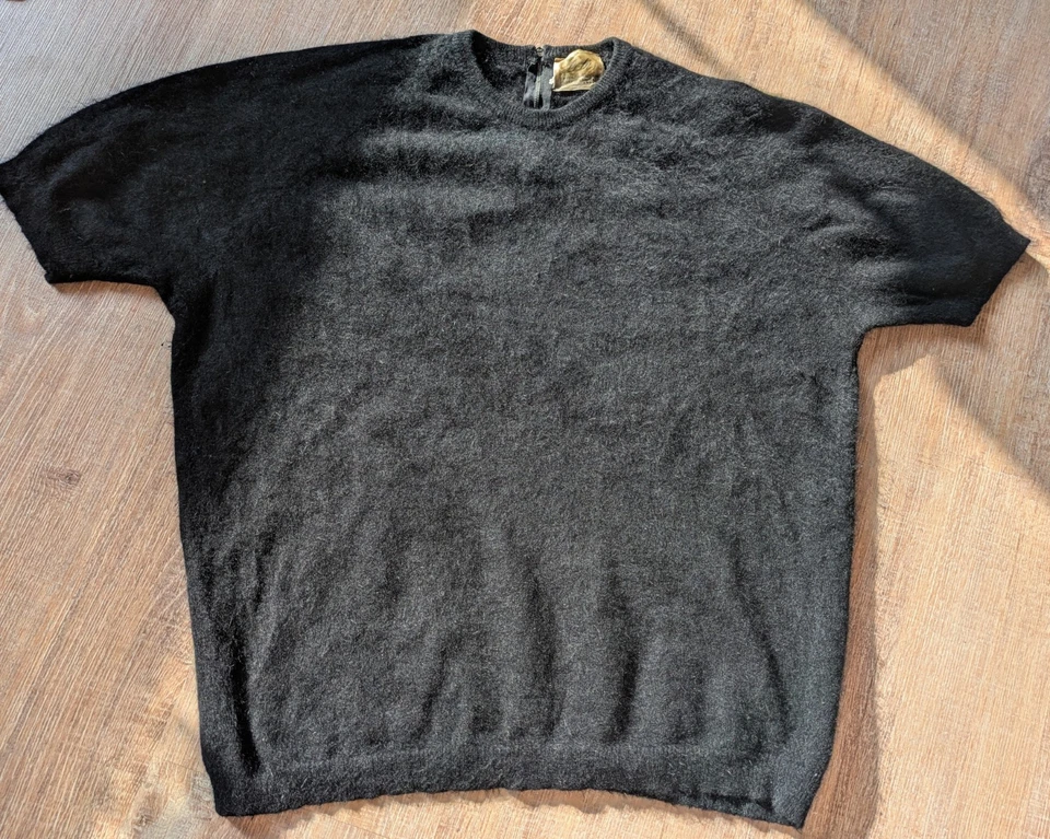 Lola's Vintage 50 er 60er Jahre 100% Angora Pullover Kurzarm L 40 - Bild 3 von 4