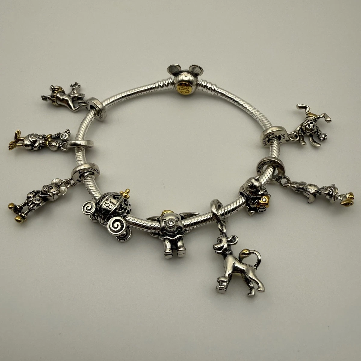 PANDORA Sterling Silver Fine Charms 925 Metal Purity Bracelets for