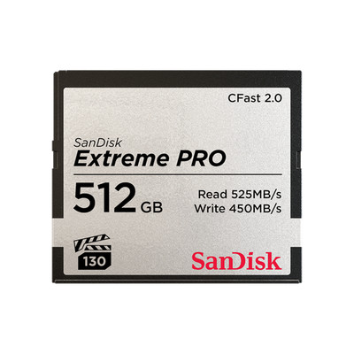 SanDisk 512GB Extreme PRO CFast 2.0 CompactFlash Memory Card - SDCFSP-512G-A46D