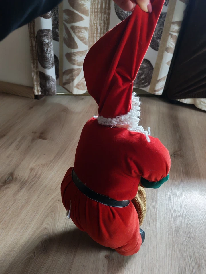 Père Noel assis en tissu décoration de Noel - Photo 4/4