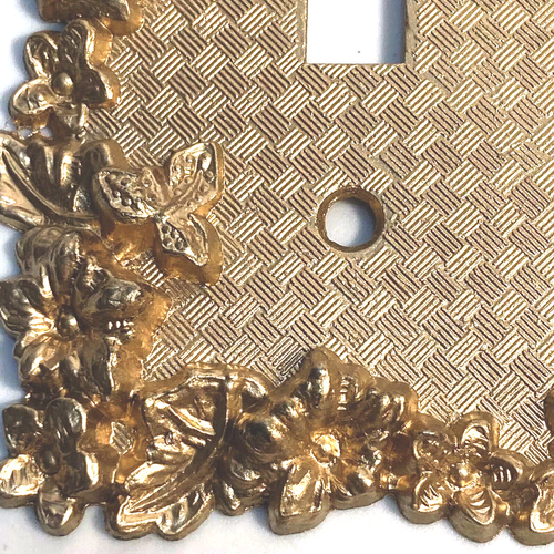 Vintage Edmar Stil American Tack & Hardware Messing Lichtschalter Abdeckplatten - Bild 3 von 5