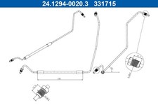 ATE Bremsschlauch 24.1294-0020.3 für RENAULT MEGANE 2 BM0 KM0 LM0 Coupé EM0 Van