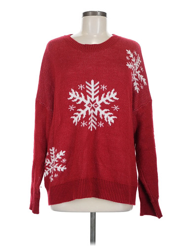 Shein Women Red Pullover Sweater 6