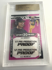 2024 Leaf Jim Harbaugh/ J.J McCarty Clear Pink Pre-Production Proof 1/1