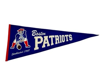Winning Streak Boston Patriots Retro Throwback NFL Wool Blend Felt Pennant