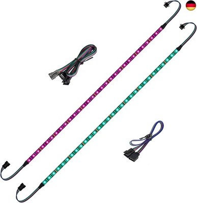 BTF-LIGHTING LED RGB PC-Lichtstreifen 2PCs 19in 5050 RGB LED-Streifen für 12V 