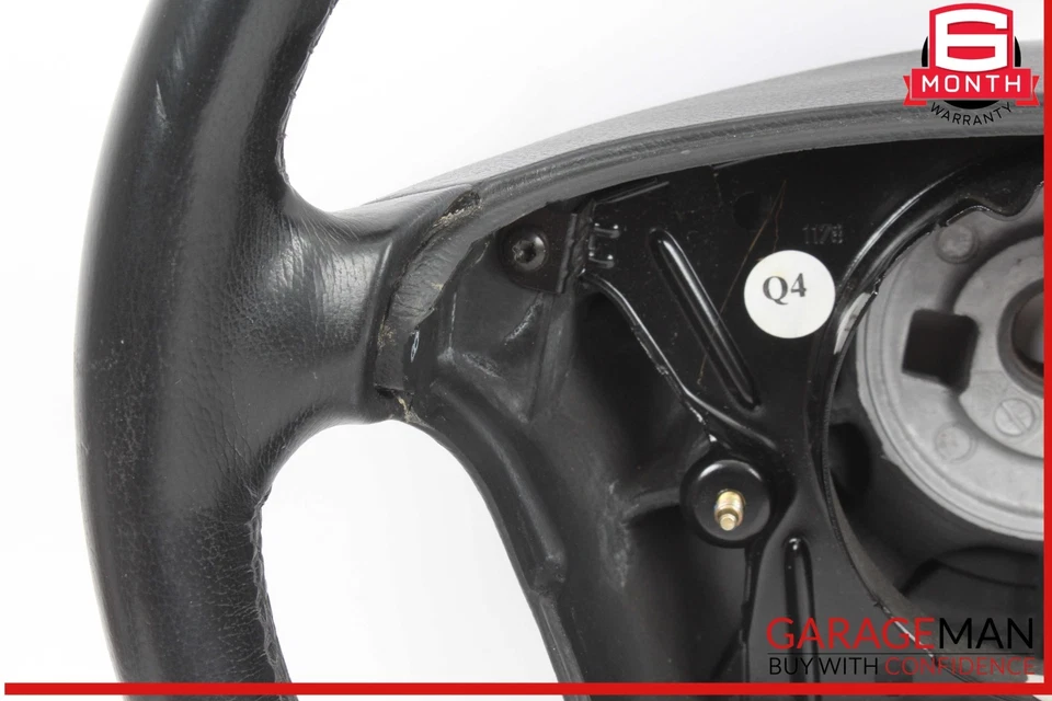 00-03 Mercedes W210 E320 E430 CLK320 4 Spoke Driver Steering Wheel Black OEM - Image 2 of 4