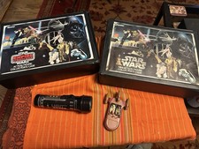 Vintage 1977 Kenner Star Wars 2 Vinyl Collector's Case & Trays Light Saber Light