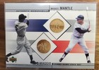 Joe Dimaggio Mickey Mantle 2001 Upper Deck Yankees Game Used Dual Bat #CB-DM