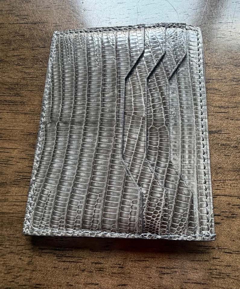 Tom Ford Lagarto Tejus Estuche para Tarjetas Cartera Lateral Abierto ¡Raro! Foto 4 de 4