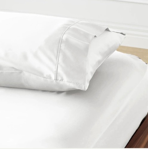 Ettitude Signature Cal King Sateen FITTED SHEET In Cloud(White) MSRP-$180