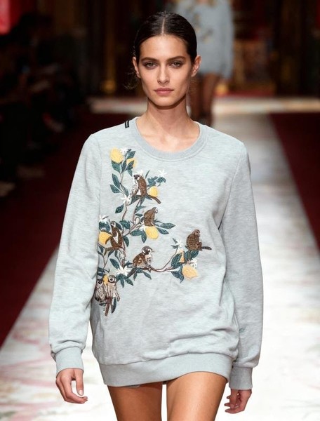 Women Dolce & Gabbana Sweater Grey Cotton S #3CU2