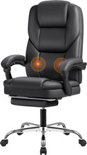 Big and Tall Office Chair with Foot Rest Reclining Leather Chair, 400LBS