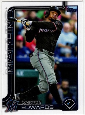 2025 Topps Series One Baseball Xavier Edwards No. 258 Miami Marlins