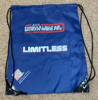 Formula 1 2019 Bahrain Grand Prix Draw String Bag Blue Excellent Condition