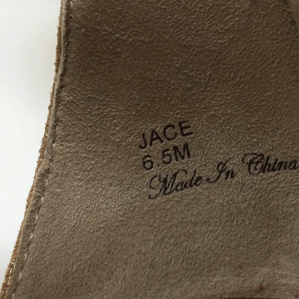 Donald J Pliner Jace Zuecos Botines Zapatos Mujer Talla 6.5 Cuero Dorado Cremallera Foto 2 de 4