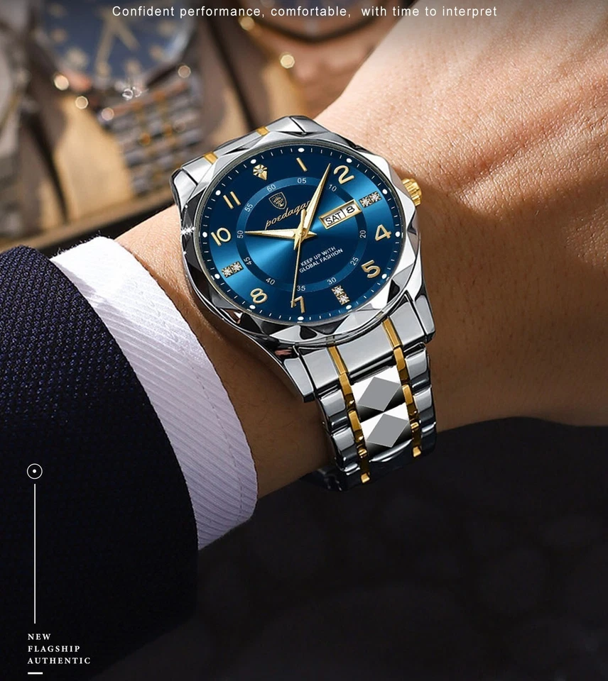 Fashion High Quality Men's Wrist Watch  Waterproof Luminous Date Watch - image 4 of 4