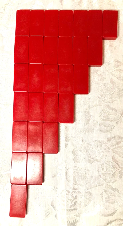 Vintage Red Catalin Bakelite Extra Thick Dominoes by Cardinal #540 - Image 4 of 4