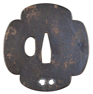 Large Sword Guard Tsuba Odachi Antique Metal Ready to Use clean Now