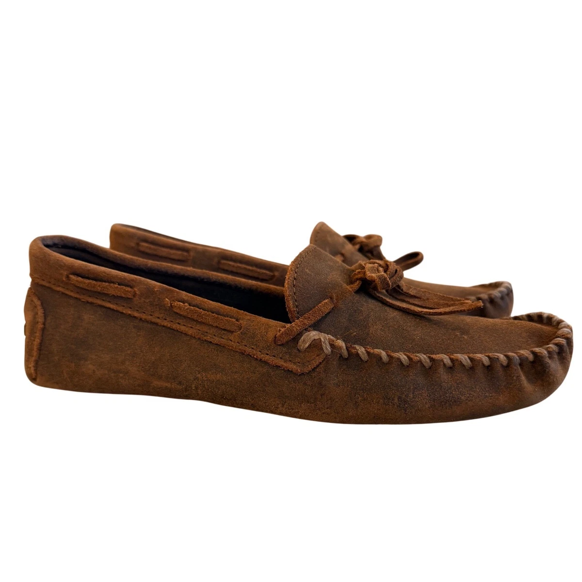 Never-Worn German Suede Moccasins Dylan Mid Brown Suede Penny Loafer main image 3