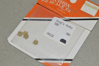 #ad O steam locomotive PARTS brass Precision Scale Co Union Pacific RR shield logo $3.00