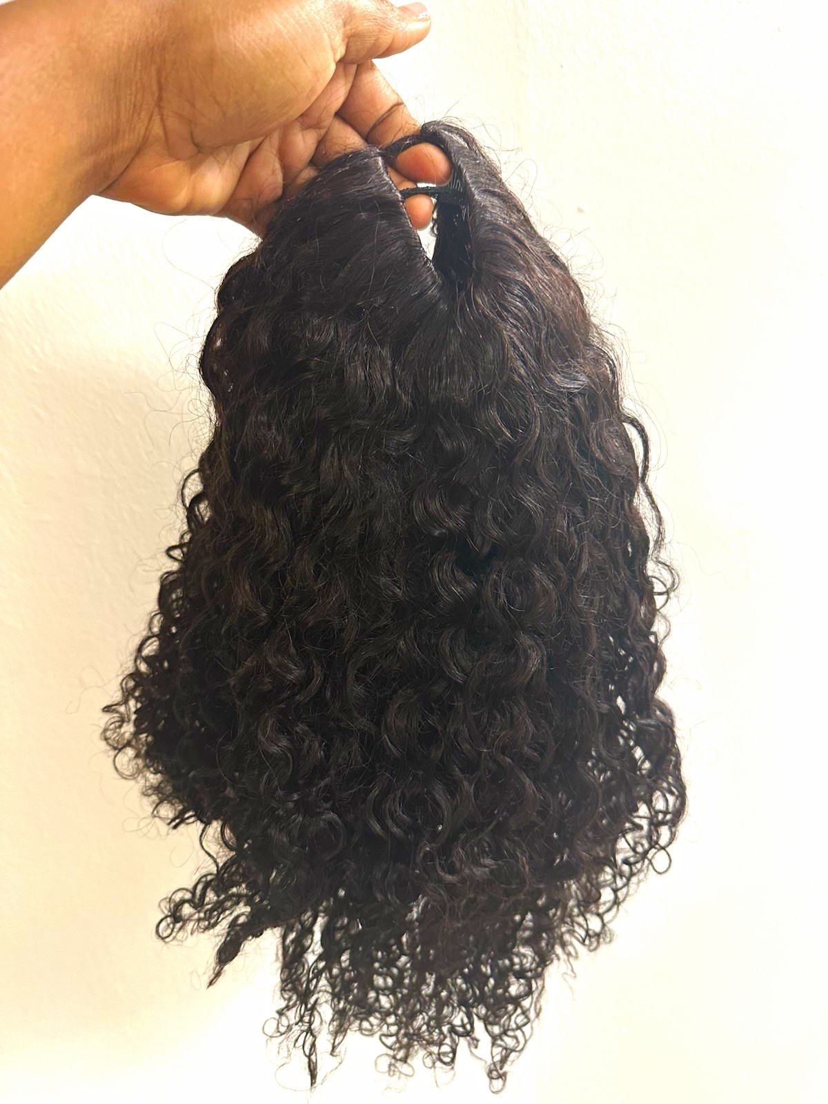 Human Hair Closure Curly Hair Extension Black 11-20in Women’s Curly Texture