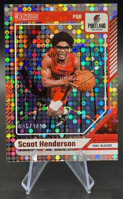 2024-25 Scoot Henderson /149 Donruss International Red Disco #143 | Blazers