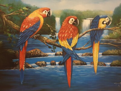 Large Painting Oil On Canvas Original Signed By Artist Beautifully