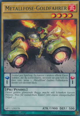 Yugioh MP17-DE078 - Metallfose-Goldfahrer - 1. Auflage