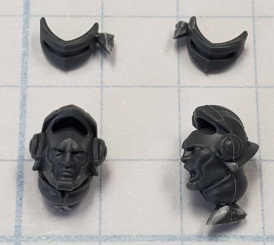 40k Imperial Agents Bits Exaction Squad Adeptus Arbites Helmet Visor Up Set