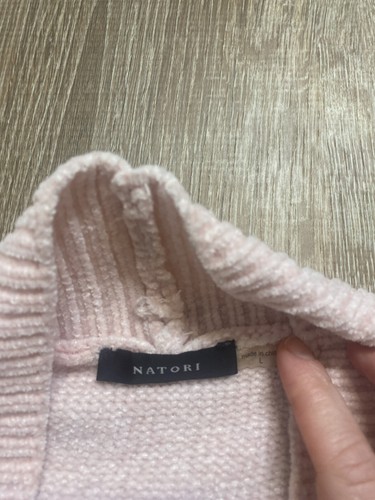 Natori Robe Women Large Blush Pink Chenille Cardigan Wrap EUC - Picture 2 of 7