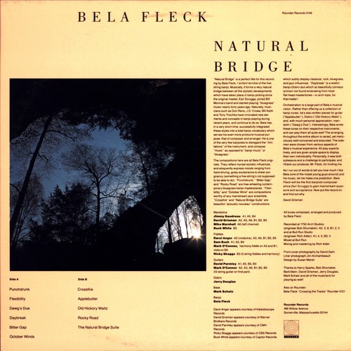 Bela Fleck Natural Bridge 1982 Rounder 0146 Bluegrass Jazz STRONG VG+ - Picture 2 of 4