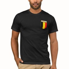 Image of Belgium Football T Shirt Top | 2024 Flag White Red Sport Tee Soccer T-Shirt
