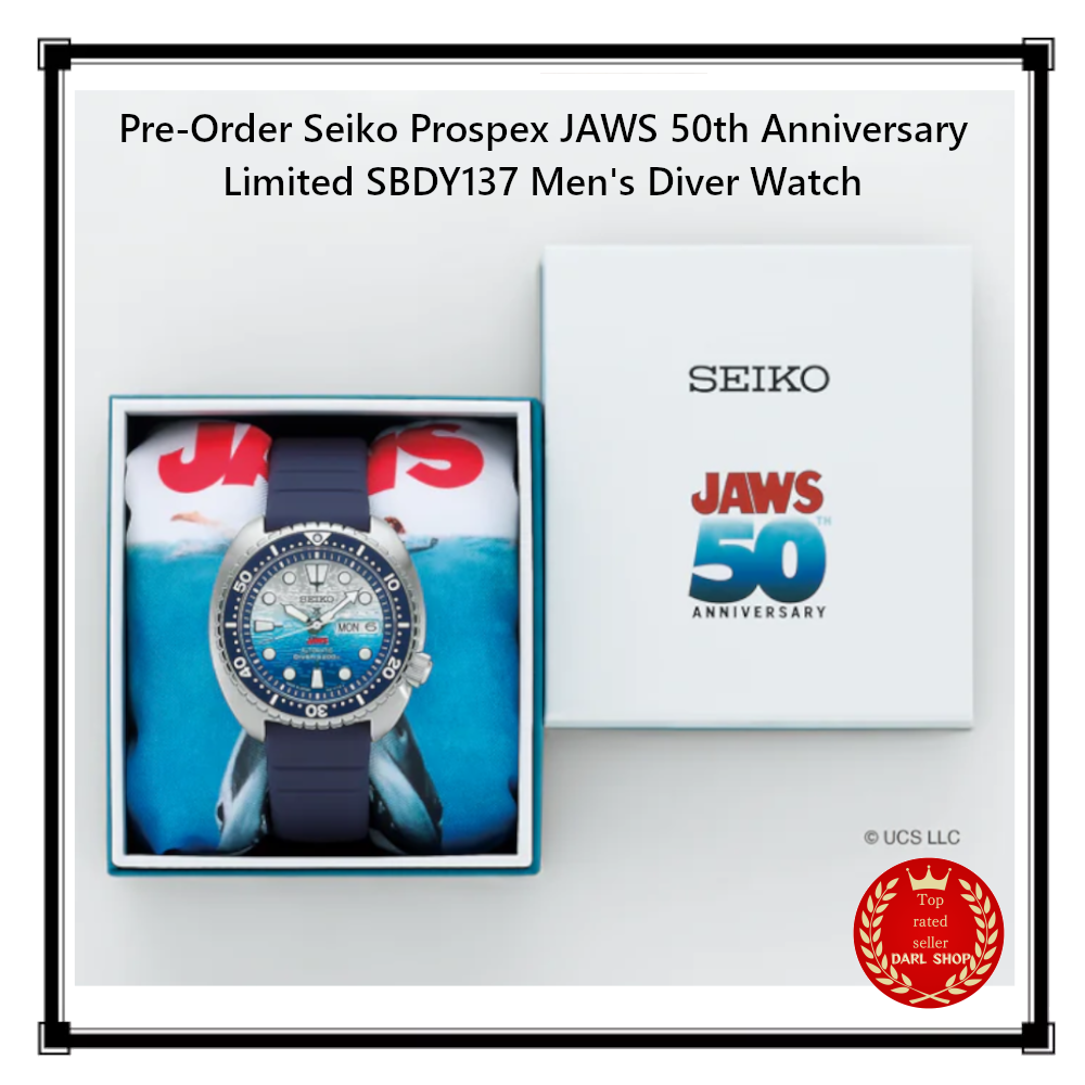Seiko Prospex JAWS 50th Anniversary Limited SBDY137 Mens Diver Watch Pre-Order