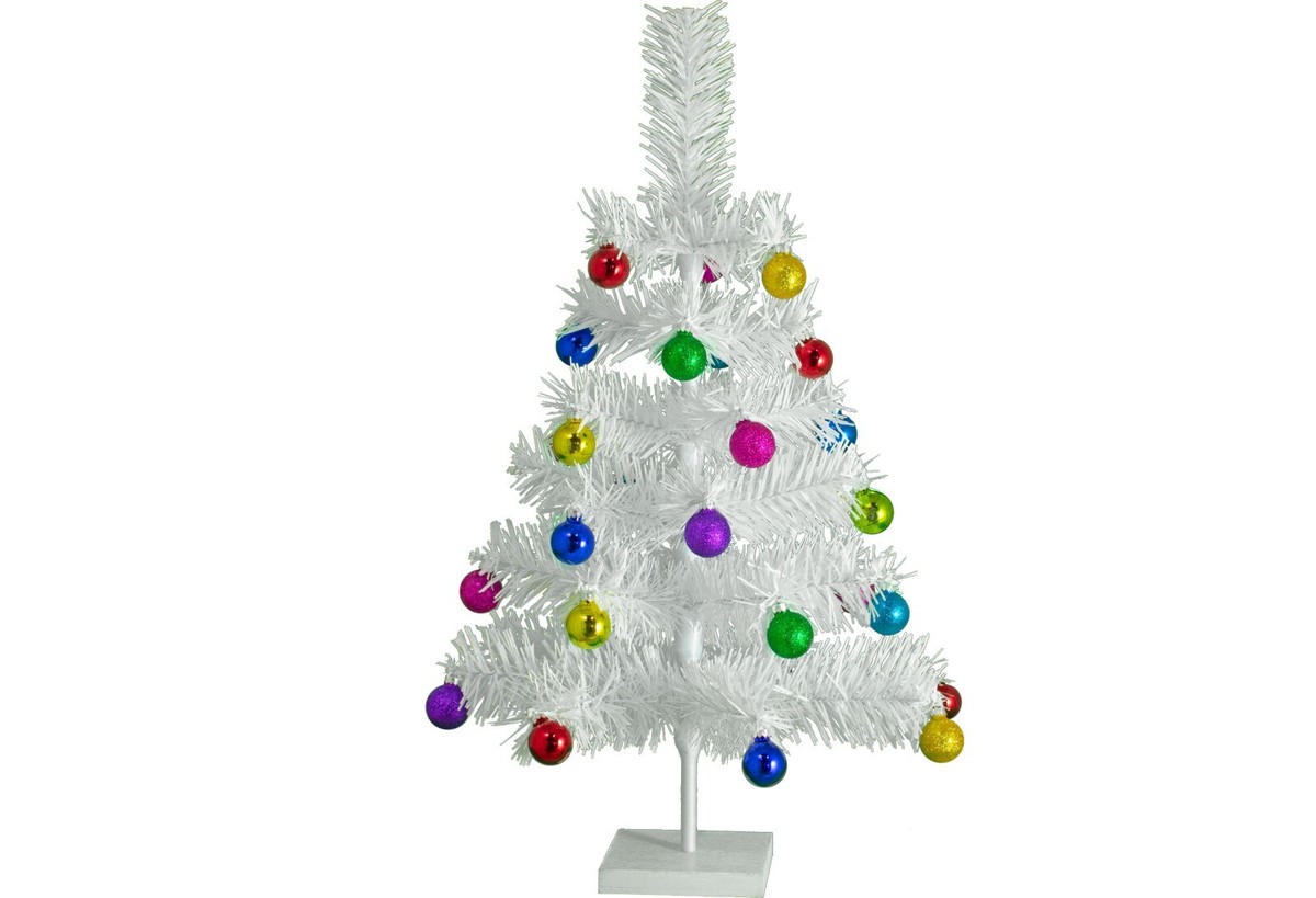 24'' White Christmas Feather Tinsel Tree Tabletop Holiday Tree | eBay
