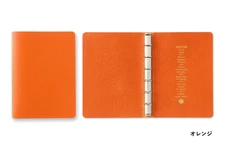 PLOTTER 5003 6-Ring Leather Binder Shrink Mini size orange Color NEW JAPAN