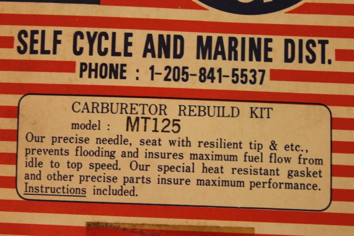 NOS SCM HONDA MT125 MT 125 ELSINORE CARBURETOR CARB REPAIR KIT - Image 4 of 4