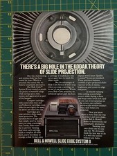 1979 Vintage Bell  Howell Slide Cube System 2 II Slides Projector Print Ad R1