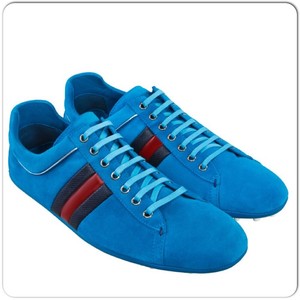 gucci blue suede sneakers