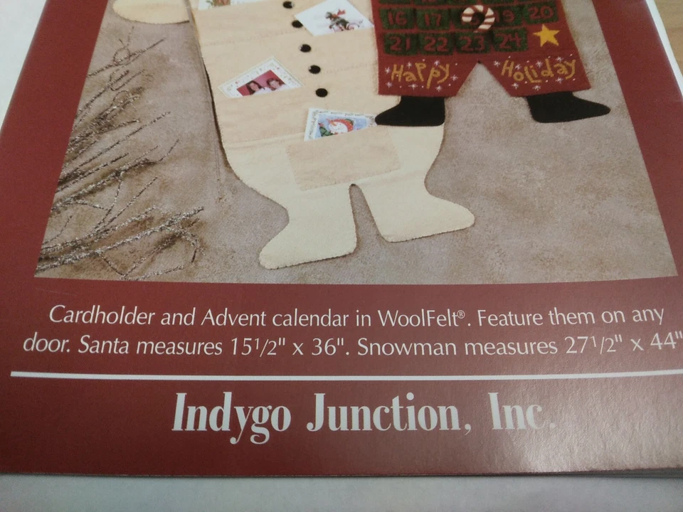 Indygo Junction IJ708 Advent Calendar Santa Snowman Craft Pattern Christmas UC - Image 3 of 4