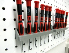 Pegboard Screwdriver Holder Tool Utility Hooks 2 Pieces 3D Printed
