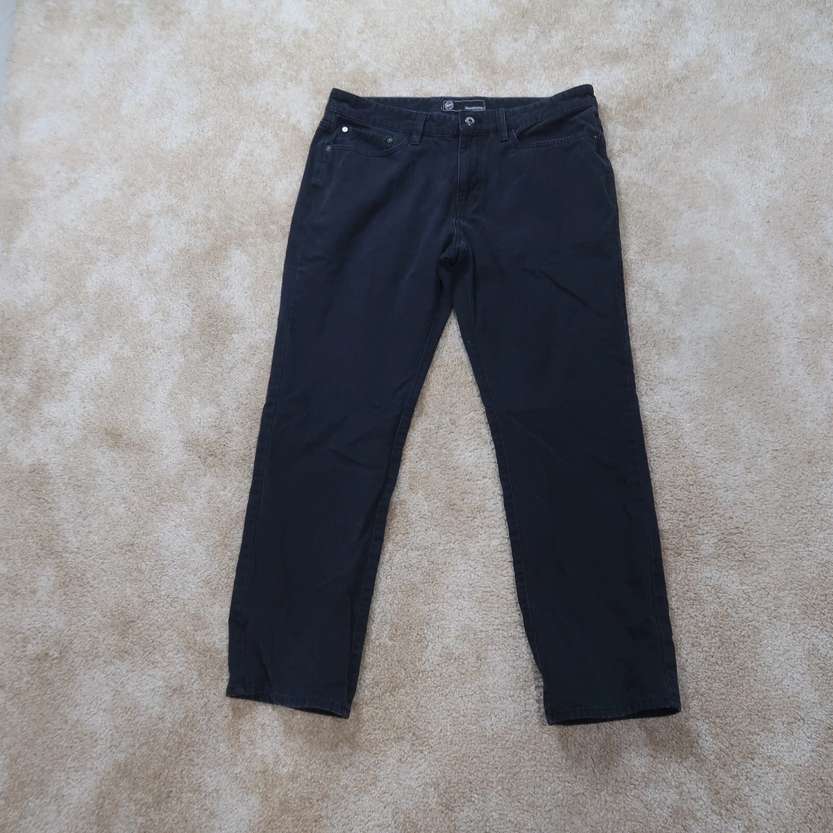 Weatherproof Straight Fit Black Khaki Pants Men s 34x30