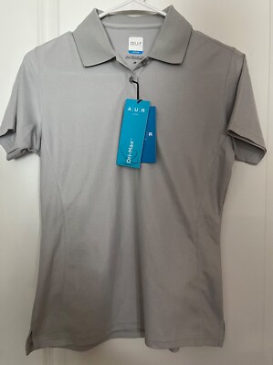 AUR Active Womens Golf Shirt   ~ Dri-Max  ~ Size S ~ NWT ~ Beige