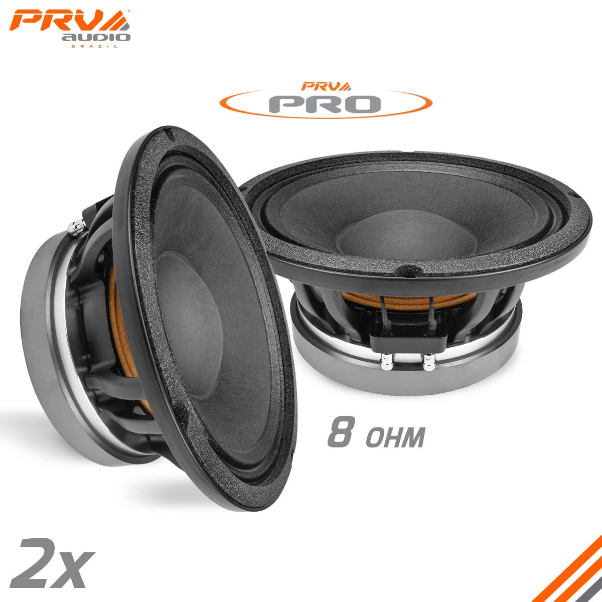 2x PRV Audio 10" Midrange PRO Audio Speakers 10MR800 PRO 1600