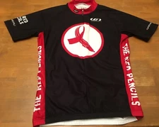 Cycling Jersey SZ WM’s SZ XL Men’s MED by Louis Garneau EUC ~ Red Pencils ~ AIDS