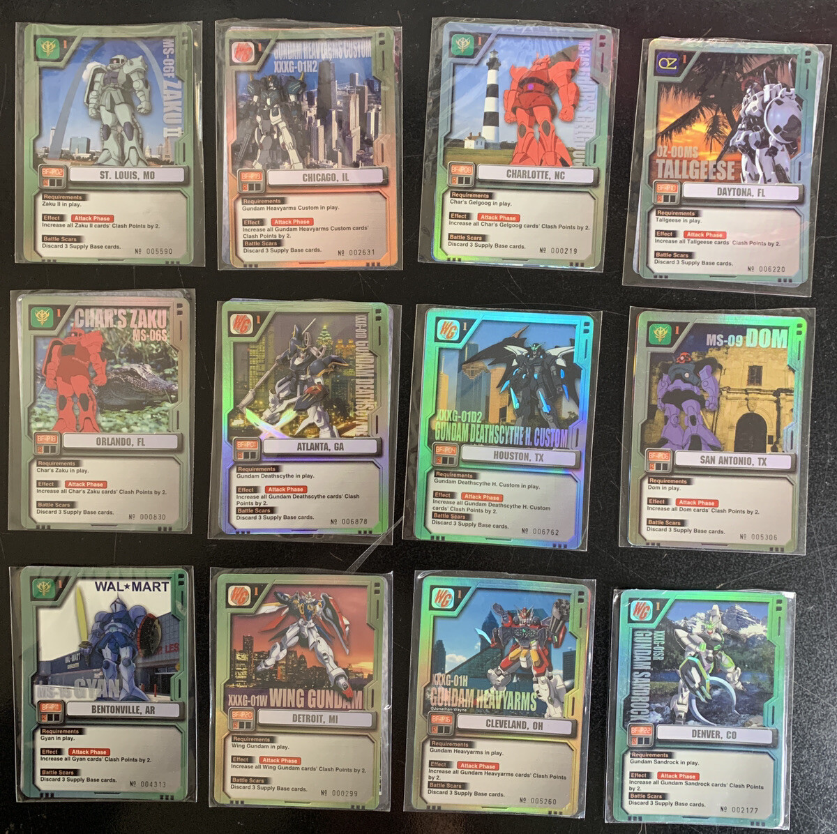 ユーズド・ゲームズ 2001 VOL.19 ◆ RARE Set of 22 Gundam MS War TCG 2001 Invasion Tour PROMO