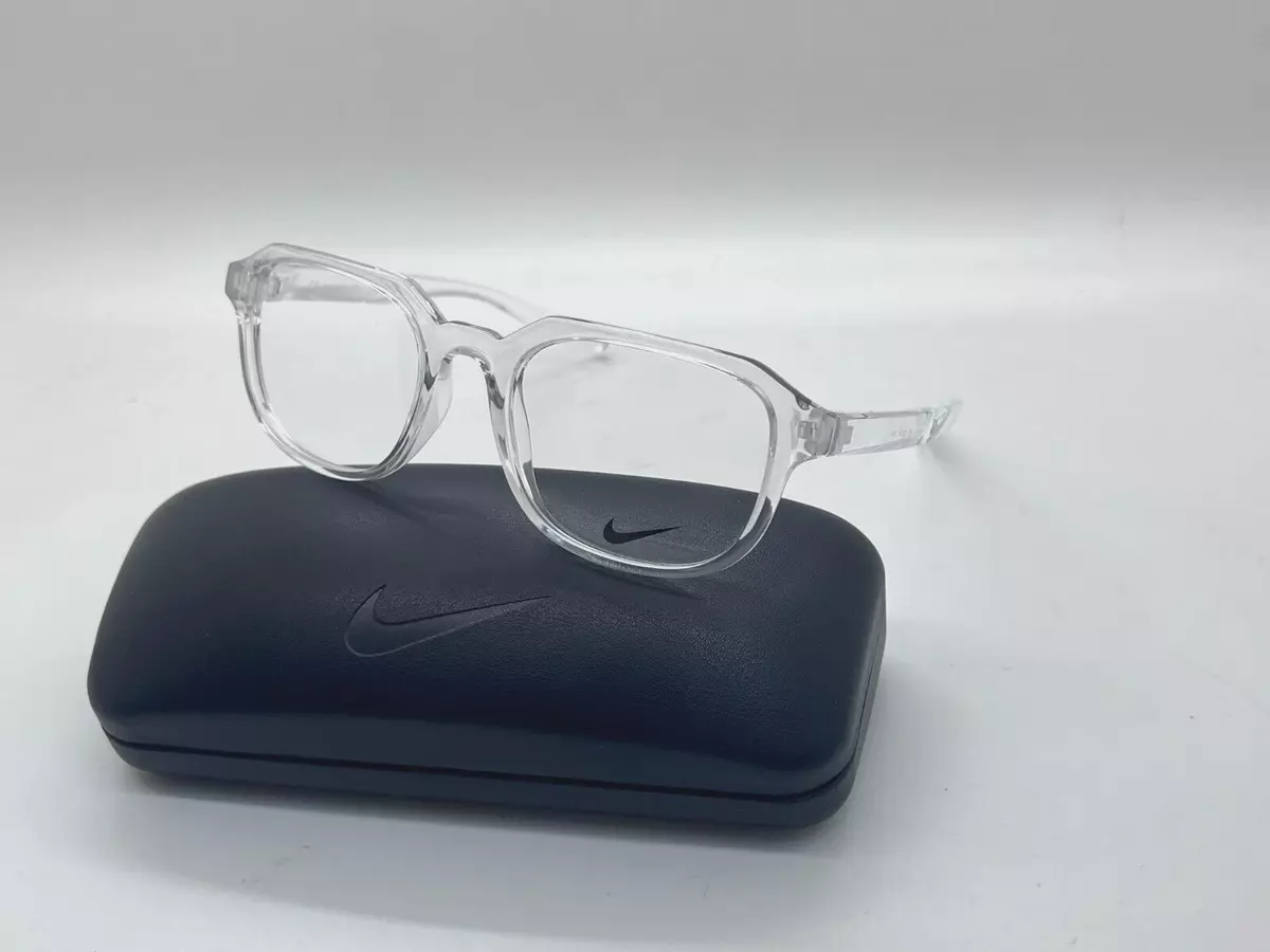 NEW NIKE NK 7303 900 CLEAR TRANSPARENT OPTICAL Eyeglasses FRAME 52