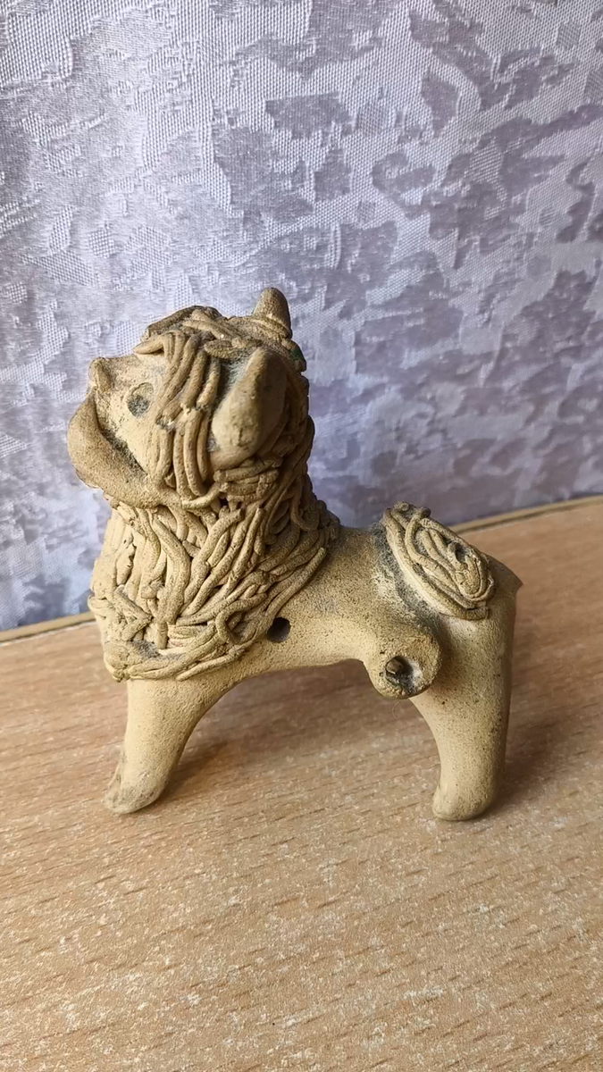 陶板 抽象ART vintage item RARE Vintage Ceramic Lion whistle Whistle Ukraine toy Oposhnya
