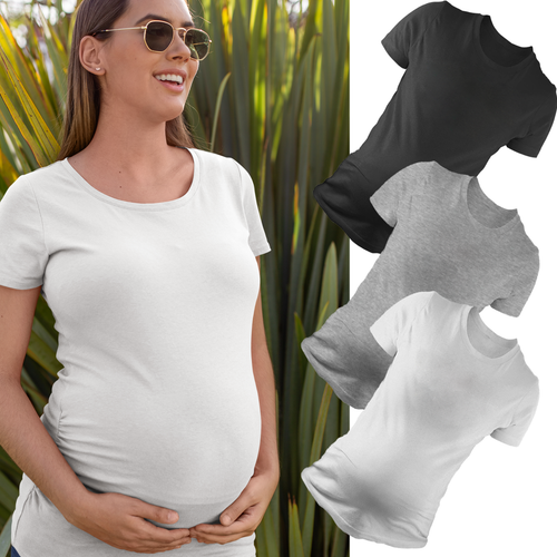 Womens Maternity T-Shirt Clothes Blank 